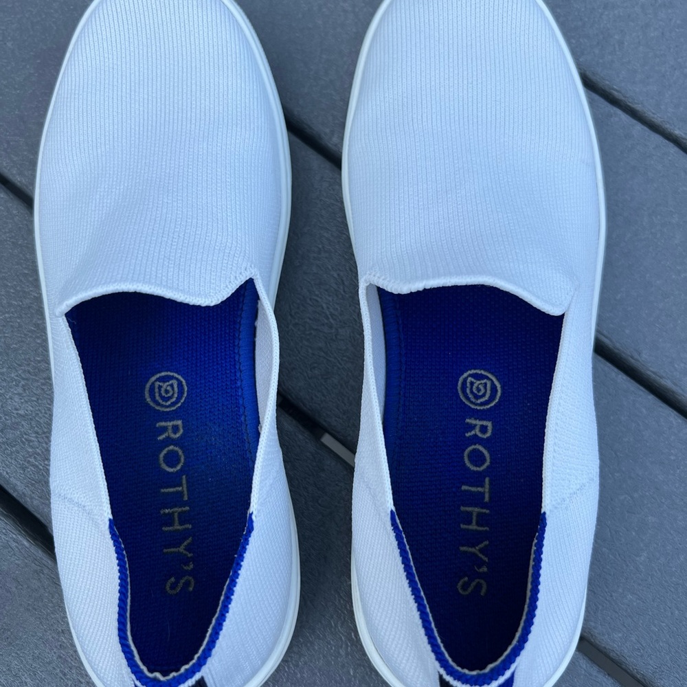 Rothy's Original White Slip-On Sneakers
